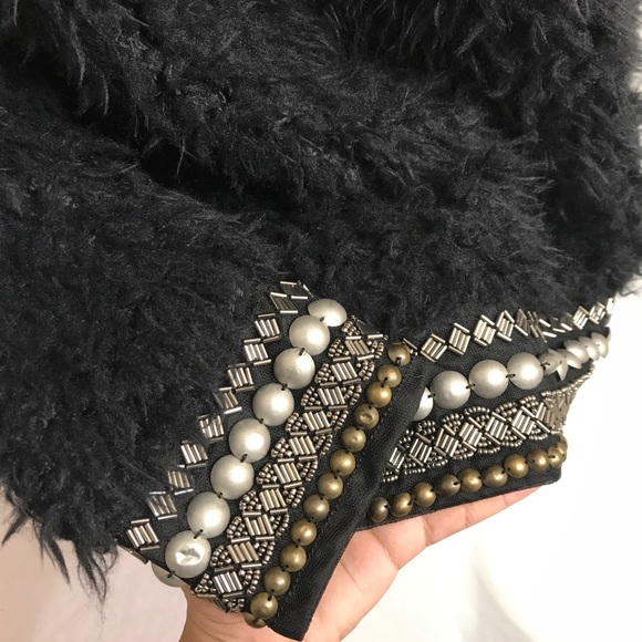 Jessica Simpson Black Furry Puff Women's Jacket - Picture 15 of 15